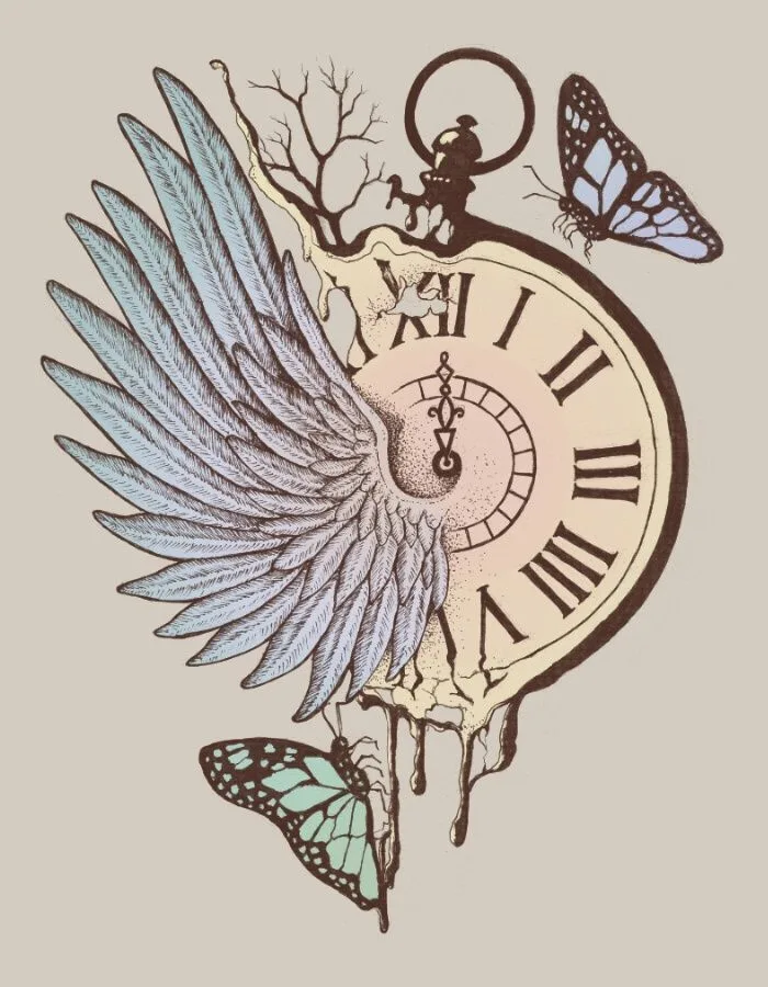 Le Temps Passe Vite (Time Flies) Art Print by Norman Duenas