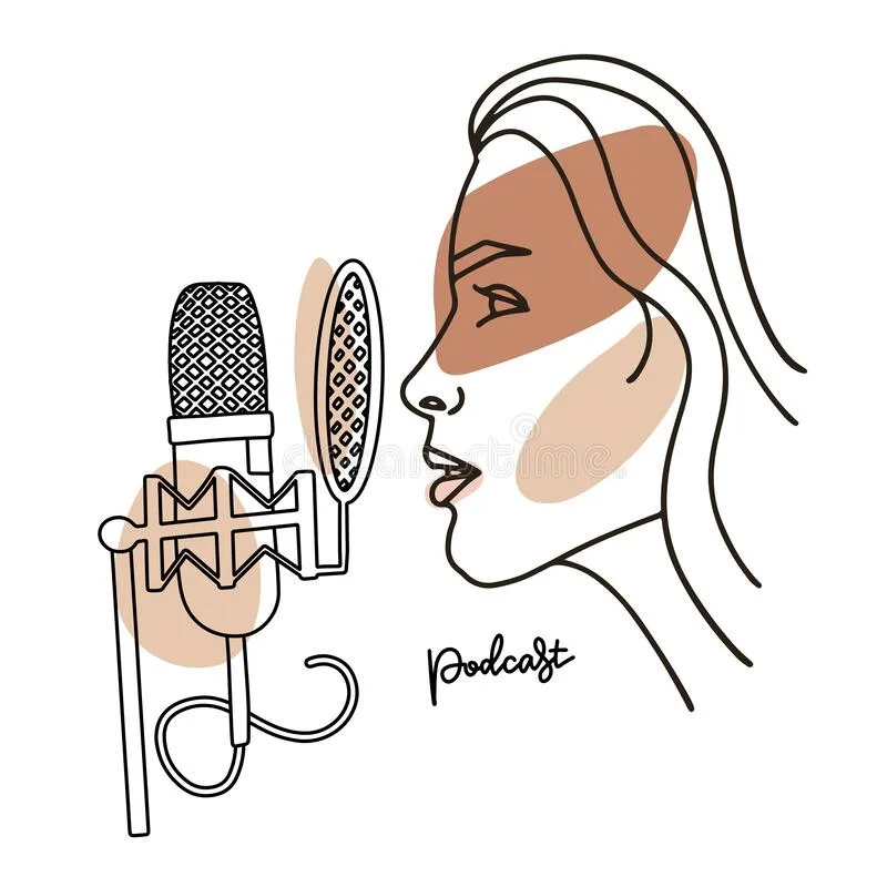 radio-host-professional-mic-flat-vector-illustration-media-hosting-linear-abstract-drawing-female-podcaster-profile-speaking-211612330